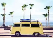 Nordic Summer Beach Surfing Canvas Painting Poster for Home Decor