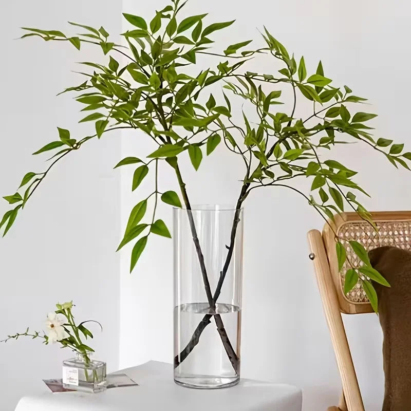 40cm Modern Clear Tall Acrylic Cylinder Floor Vase
