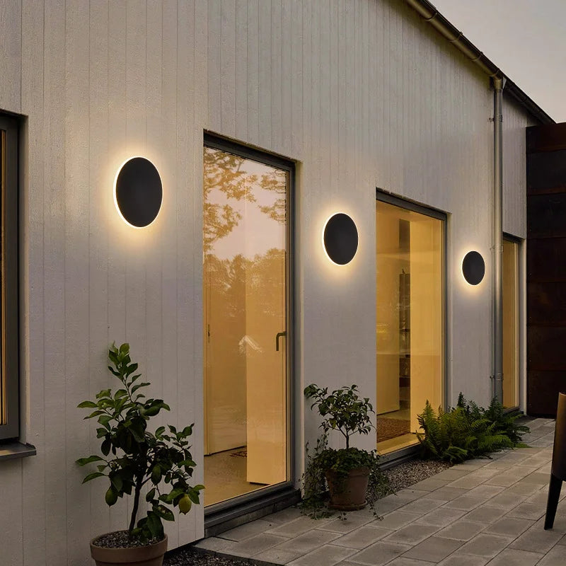 Round LED Wall Light IP65 Waterproof Outdoor Corridor Entrance Porch Bedroom Exterior Decoration Lighting
