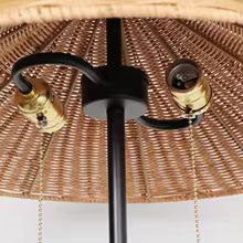 Modern 173 cm Rattan Floor Lamp Traditional Decorative Lighting for Living Room