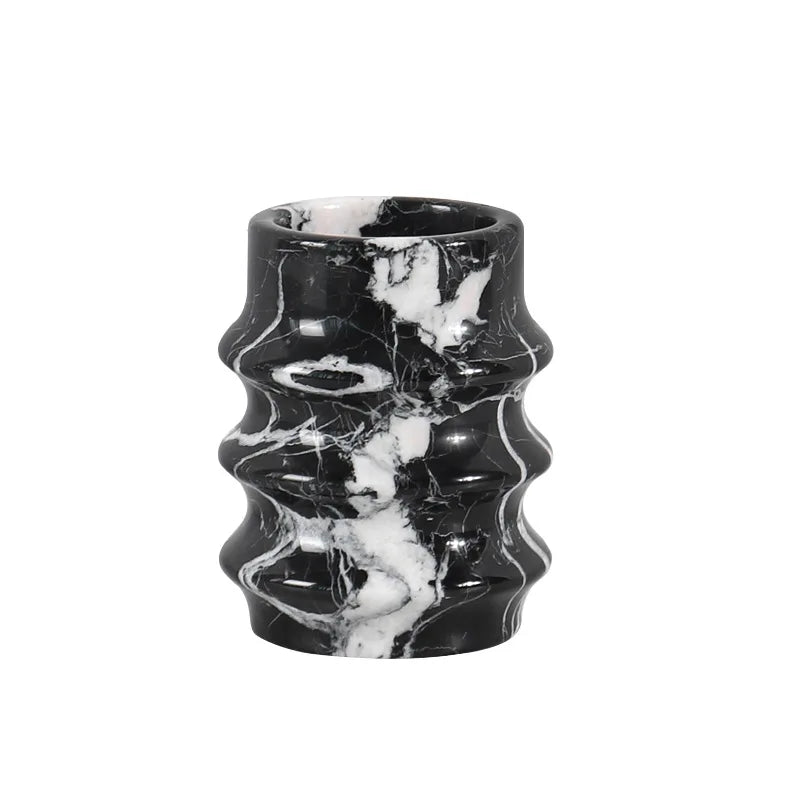 Modern Marble Small Flower Vase Decorative Desktop Display Ornament