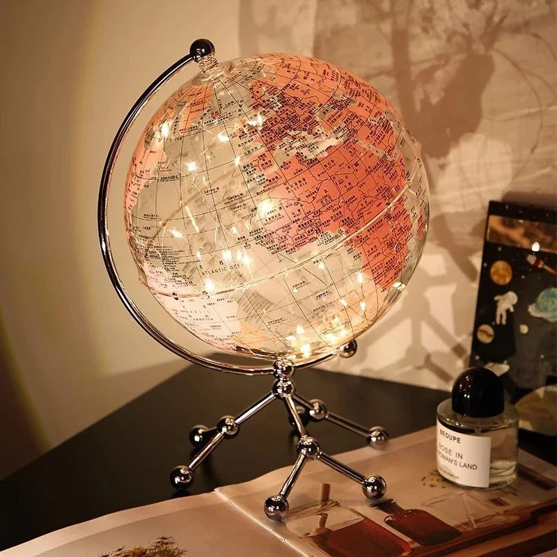 Modern Luxury Metal Globe Sailboat Statue Figurine for Tabletop Decor