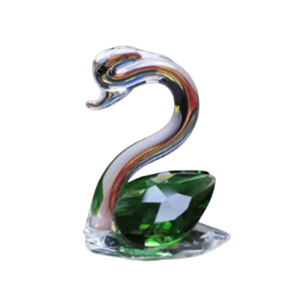 Modern Resin Crystal Swan Sculpture Tabletop Ornament for Home Decor