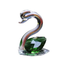 Modern Resin Crystal Swan Sculpture Tabletop Ornament for Home Decor