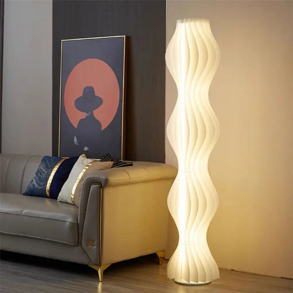 Modern White LED Floor Lamp Dimmable for Living Room Bedroom