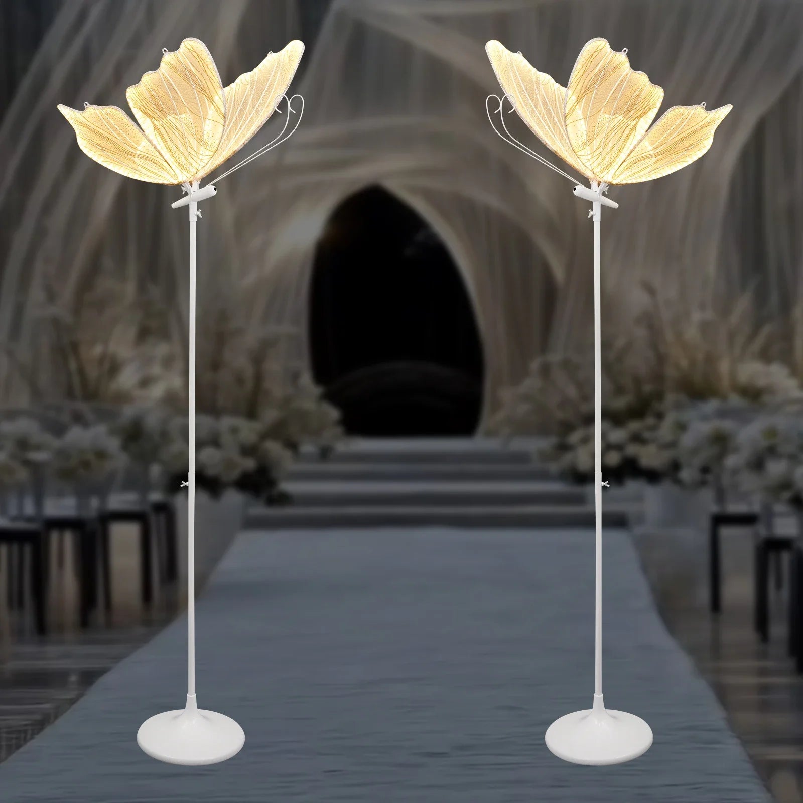 Modern LED Butterfly Floor Lamp Romantic Decorative Lighting for Weddings