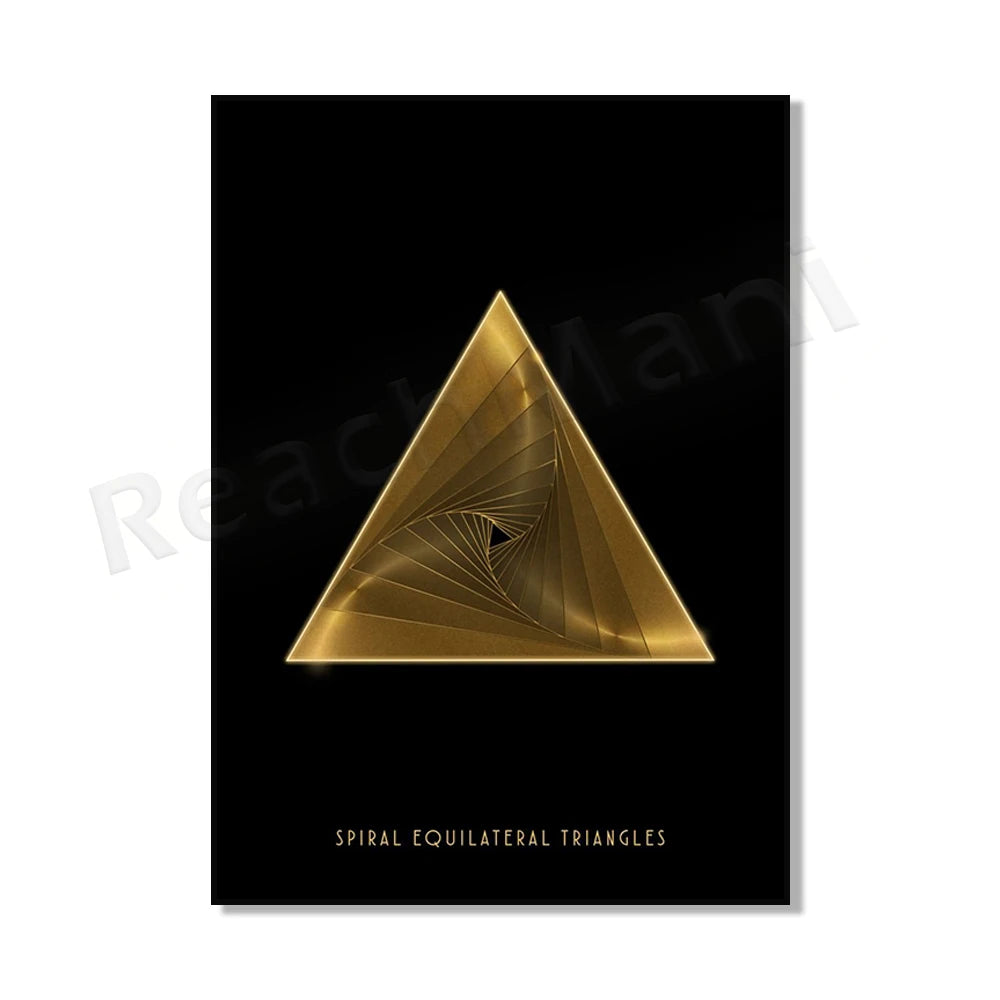 Sacred Geometry Golden Ratio Canvas Painting Poster for Home Decor