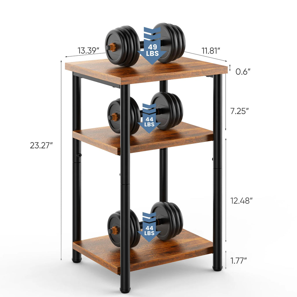 3-Tier Wooden Lift-Top Coffee Table Set with Storage