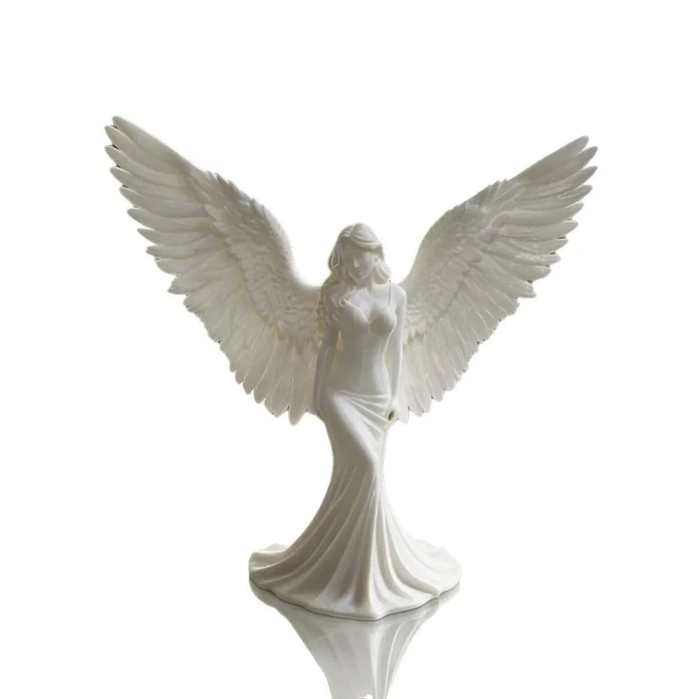 Modern Luxury Angel Goddess Sculpture Tabletop Ornament for Home Decor