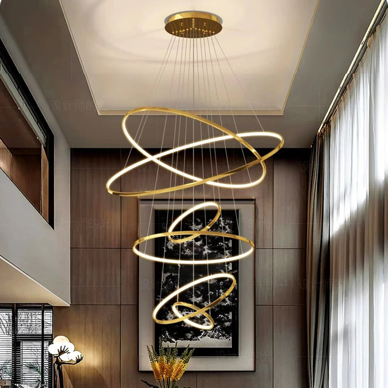 Nordic Metal Multi-Light LED Pendant Chandelier for Living Room Dining Room