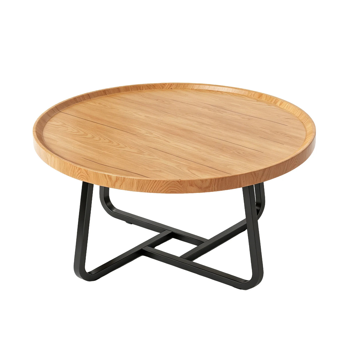 50 cm Minimalist Round Side Table Small Coffee Tea End Table with Metal Frame for Living Room Bedroom Decor