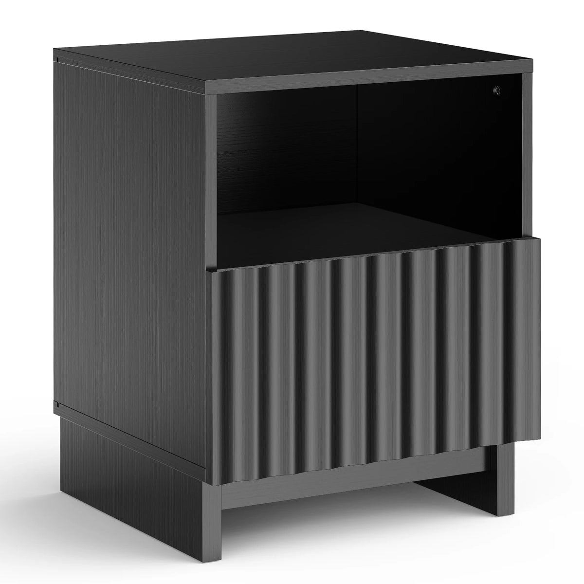 45cm Modern Bedside Table Wooden Nightstand with Storage Cabinet