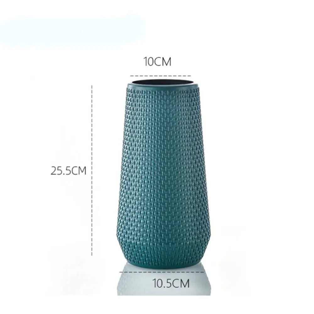 Modern Plastic Flower Vase Tabletop Ornament for Home Decor