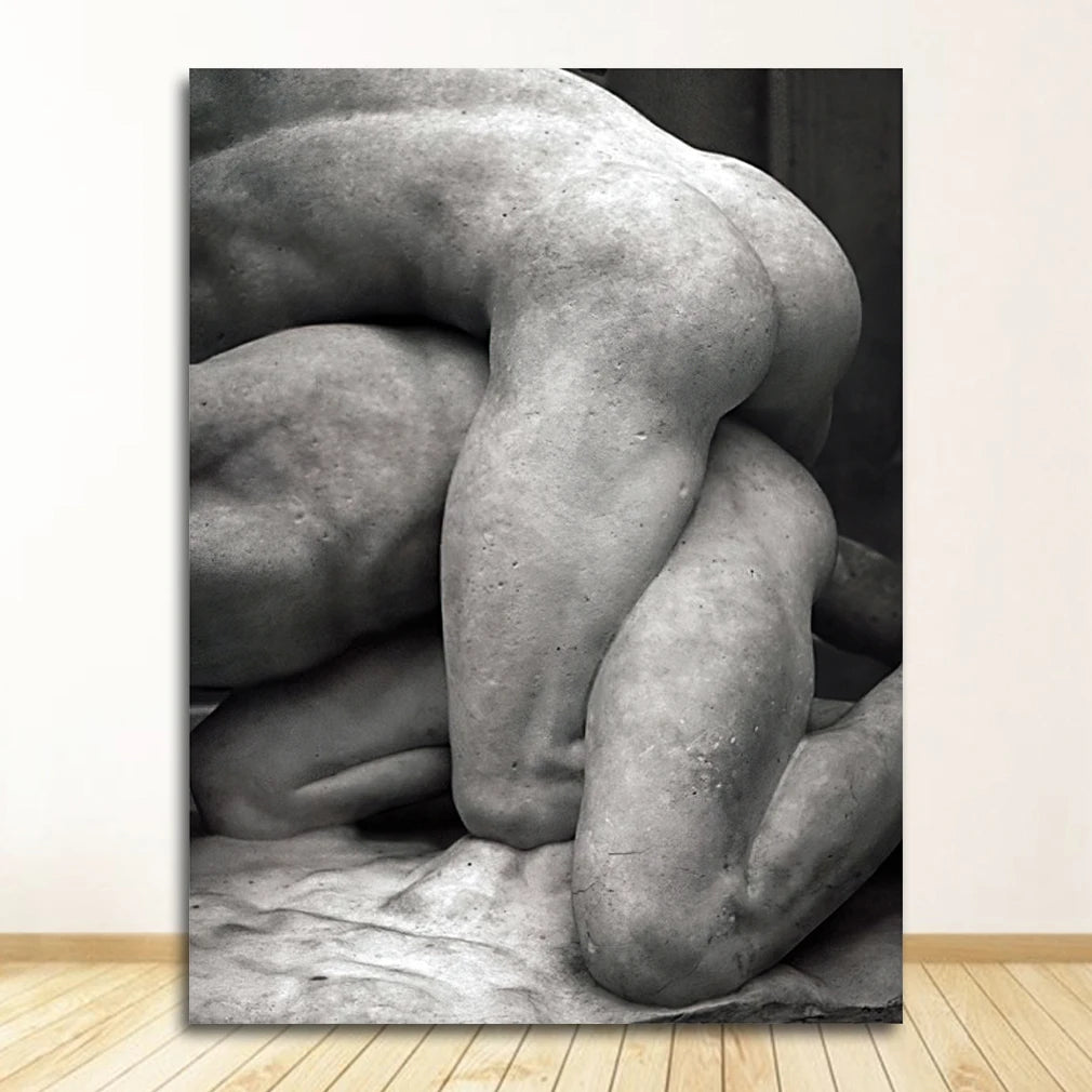 Modern Michelangelo David Sculpture Canvas Painting Poster for Home Decor