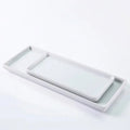 Rectangular Ceramic Storage Tray Plate for Bathroom Living Room