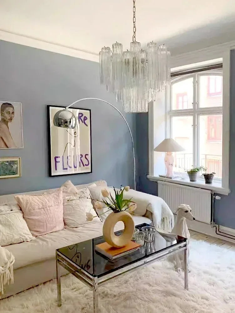Italian Designer Vintage Colorful Glass Hanging Ceiling Chandelier Pendant Lamp for Living Room