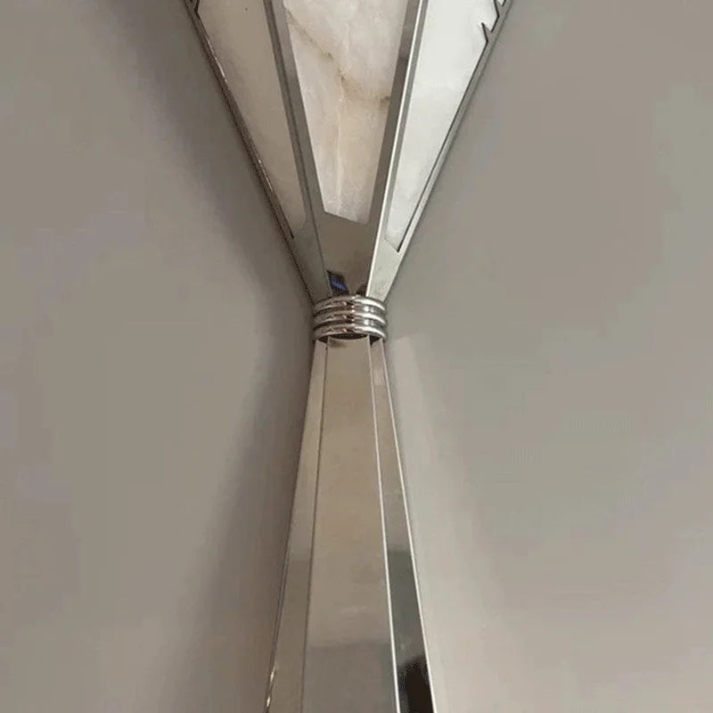 Modern Luxury Marble Flower Shape Stainless Steel LED Wall Lamp