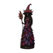 Vintage 15 cm Witch Sculpture Tabletop Figurine for Halloween Decor