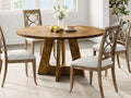 119.4cm Round Dining Table for 4 to 6 People Wooden Pedestal Base Farmhouse