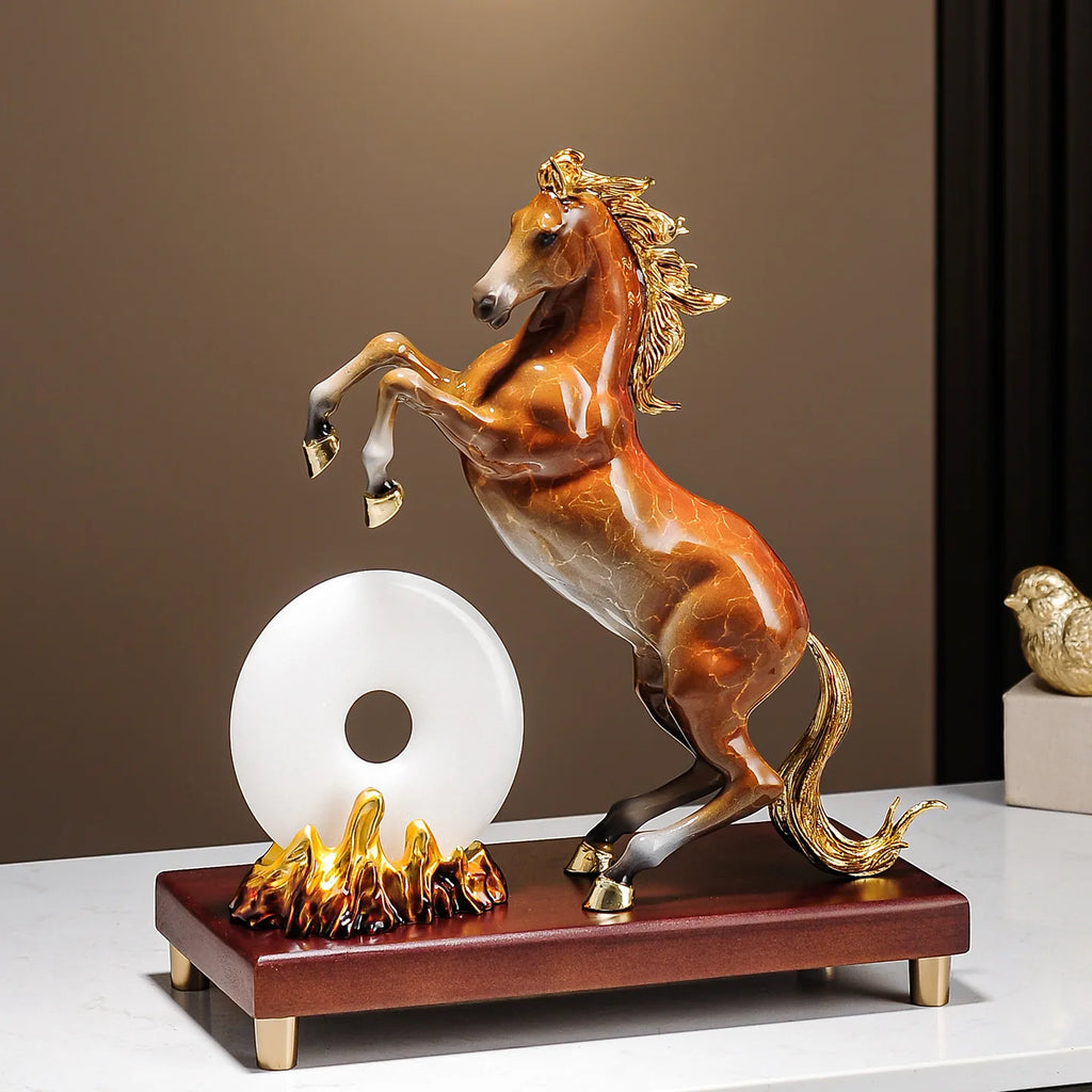 Horse Statue Ornament for Living Room Office Decor