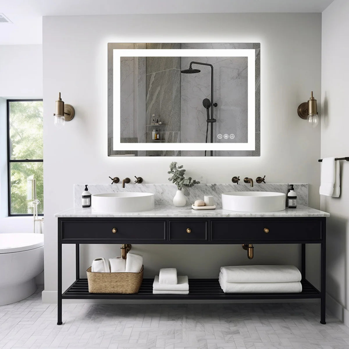 Modern Minimalist LED Bathroom Vanity Mirror for Living Room