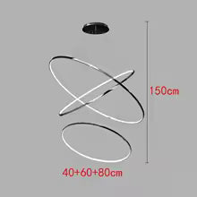 Nordic Metal Multi-Light LED Pendant Chandelier for Living Room Dining Room