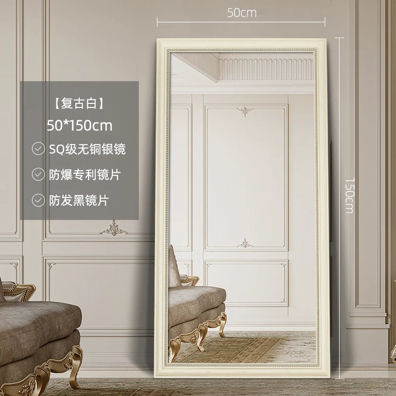 Modern Luxury Full Length Standing Floor Mirror for Home Decor