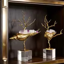 Modern Luxury Crystal Conch Tabletop Ornament for Home Decor