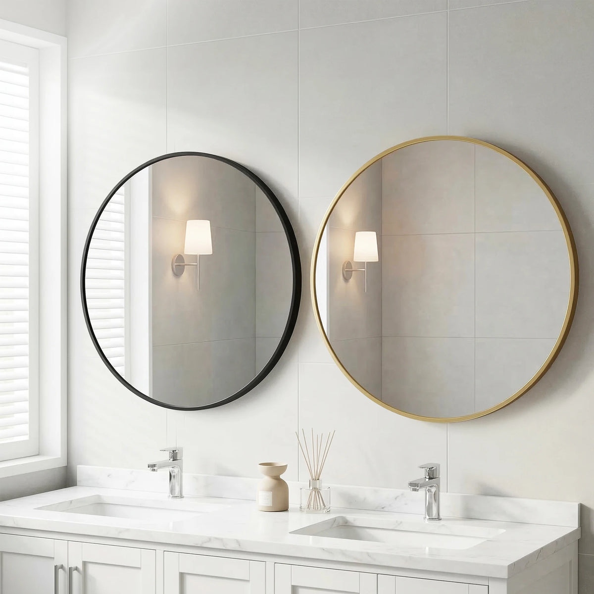 Modern Round Wall Hanging Mirror for Home Decor