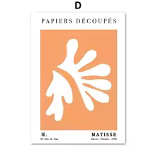 Minimalist Bauhaus Matisse Angel Canvas Wall Art Poster for Living Room