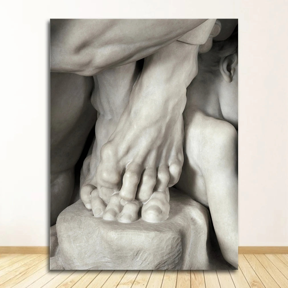 Modern Michelangelo David Sculpture Canvas Painting Poster for Home Decor