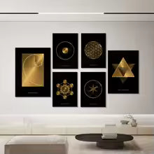 Sacred Geometry Golden Ratio Canvas Painting Poster for Home Decor
