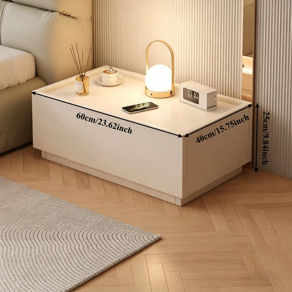 Modern Bedside Table with Storage Free Combination Nightstand Accent Cabinet for Bedroom