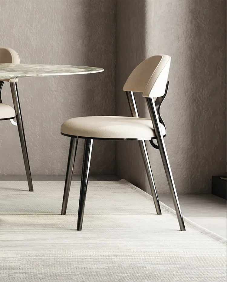 Luxury Oval Marble Dining Table with Heat Proof Top and Steel Base