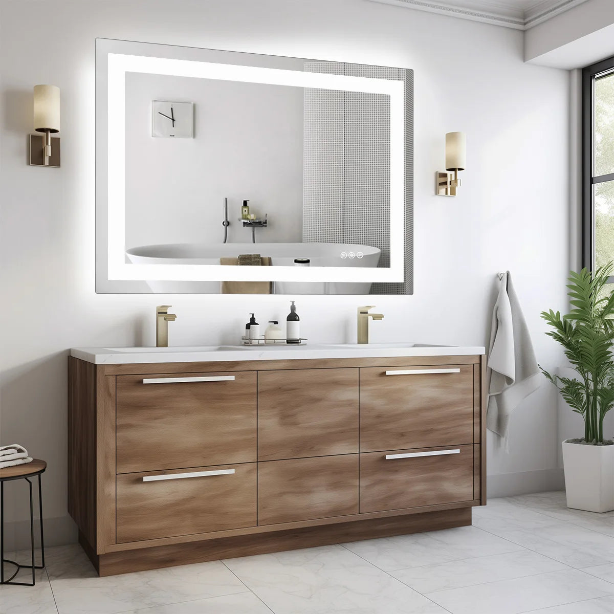 Modern Minimalist LED Bathroom Vanity Mirror for Living Room