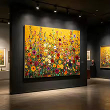 Vibrant Abstract Wildflowers Canvas Painting Poster for Home Decor
