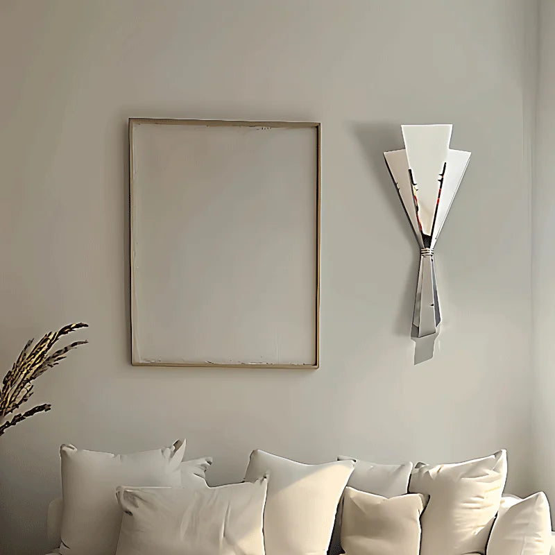 Modern Luxury Marble Flower Shape Stainless Steel LED Wall Lamp