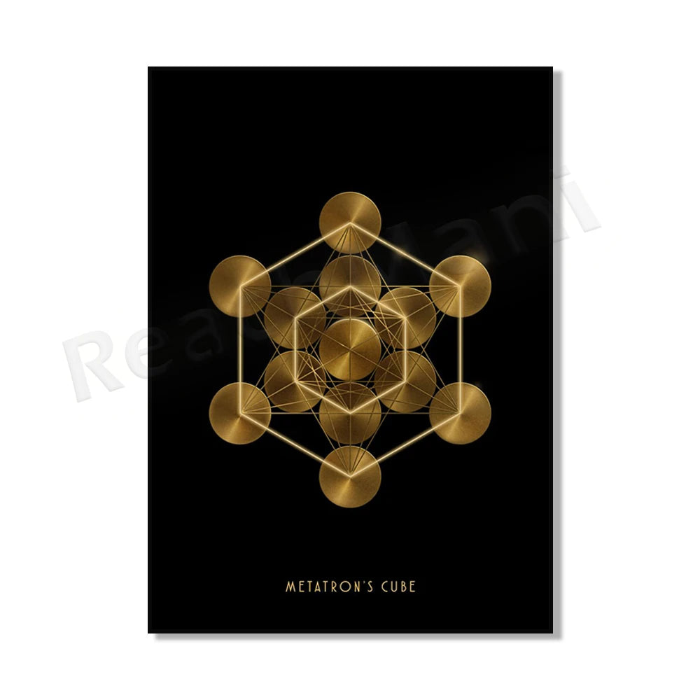 Sacred Geometry Golden Ratio Canvas Painting Poster for Home Decor