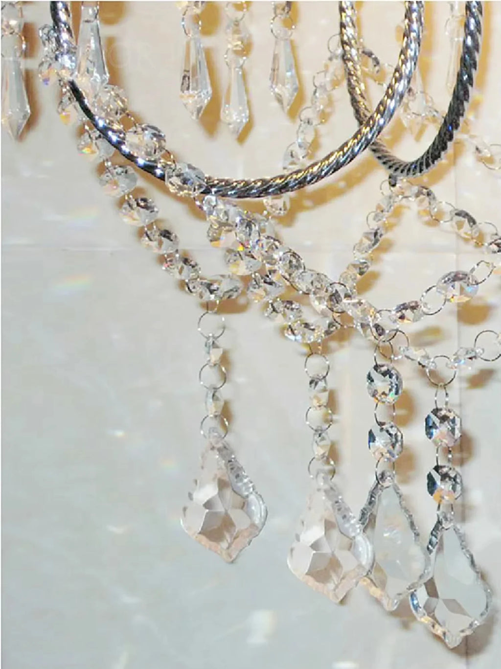 Luxury Crystal Floor Lamp with LED Bulbs for Living Room Bedroom