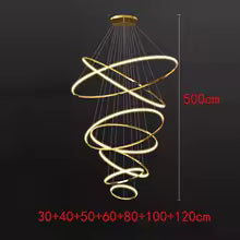 Nordic Metal Multi-Light LED Pendant Chandelier for Living Room Dining Room