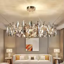 Modern Luxury Crystal Chandelier LED Pendant Light Living Room Dining Room