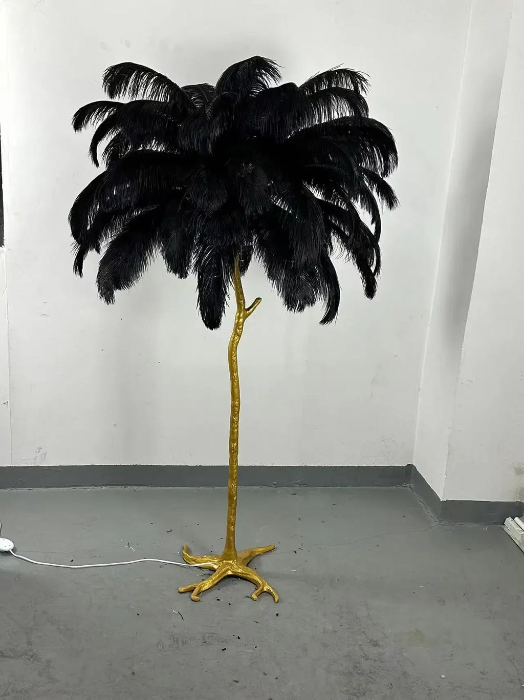 Modern LED Ostrich Feather Floor Lamp for Living Room Bedroom