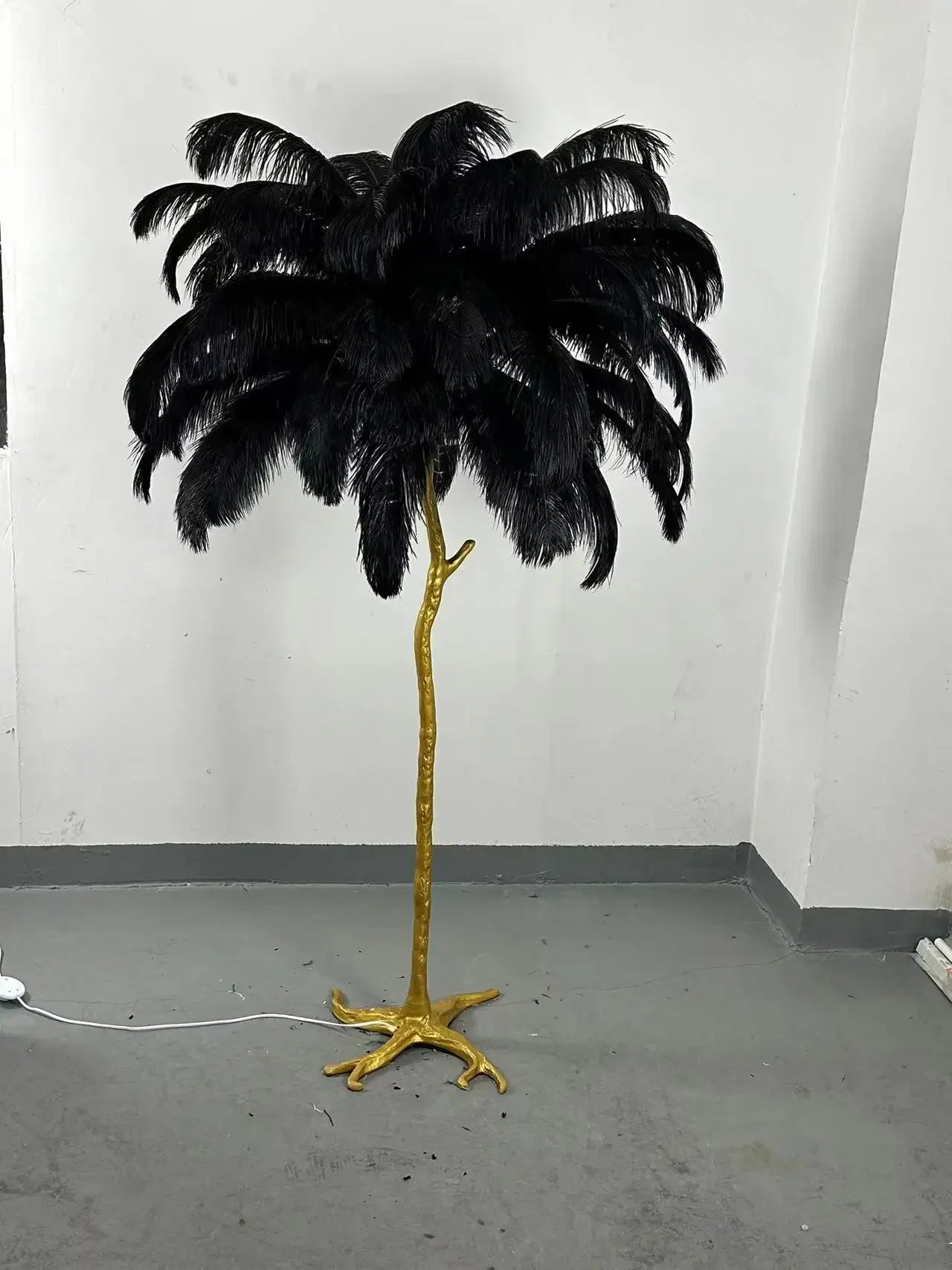 Modern LED Ostrich Feather Floor Lamp for Living Room Bedroom