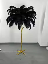 Modern LED Ostrich Feather Floor Lamp for Living Room Bedroom