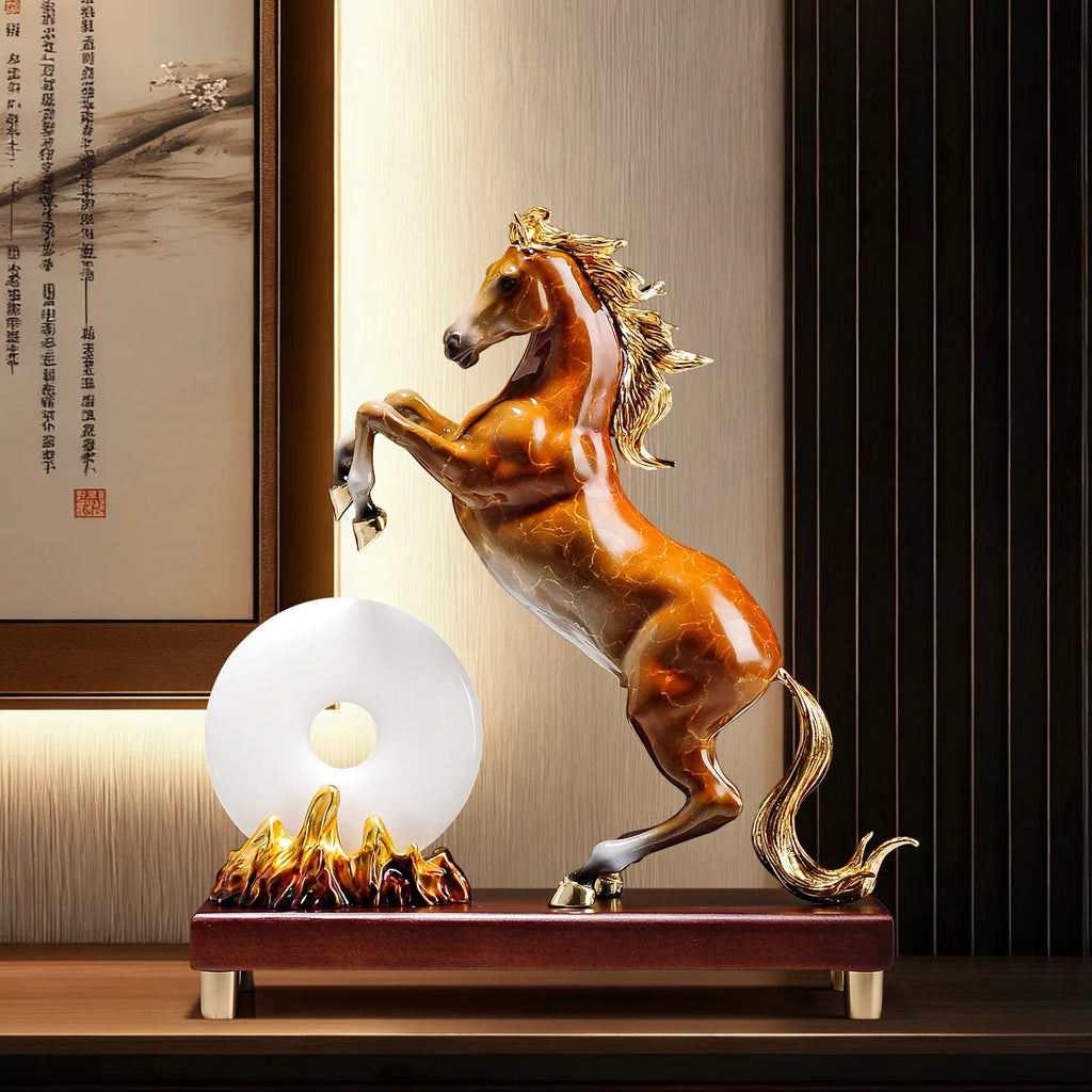 Horse Statue Ornament for Living Room Office Decor