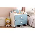 Modern Kids Bedside Table Cute Cream Style Bedroom Storage Locker Nightstand
