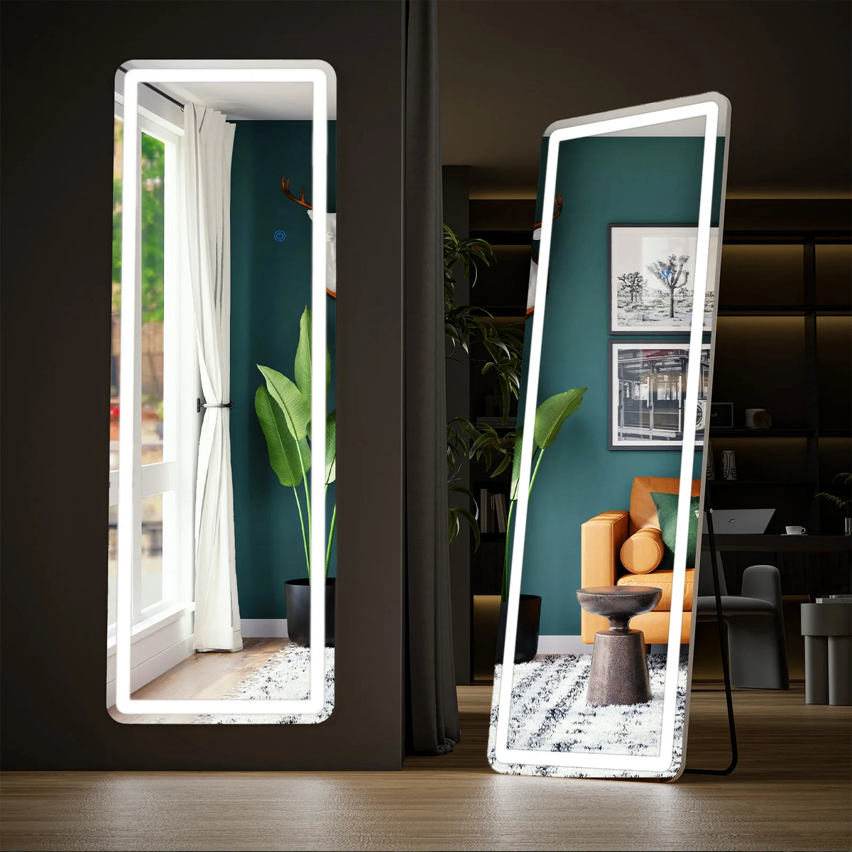 Modern Luxury Full Length Standing Floor Mirror for Home Decor