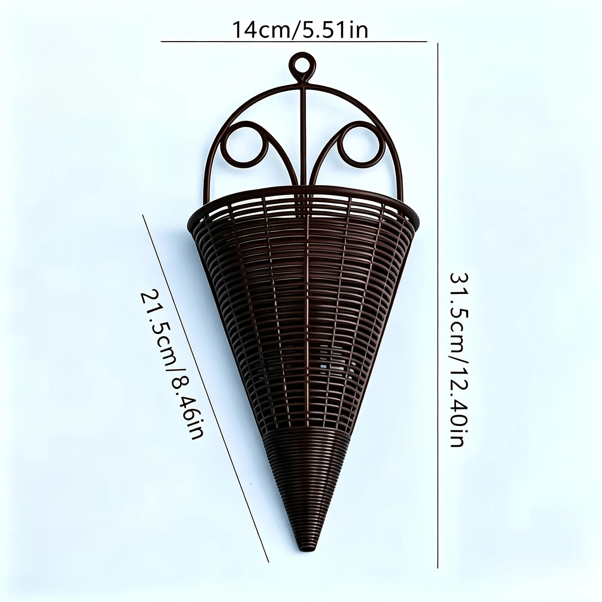 Modern Wall Hanging Flower Basket Planter Rack for Home Decor