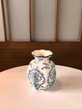 Vintage Chinese Porcelain Flower Vase Tabletop Ornament for Home Decor