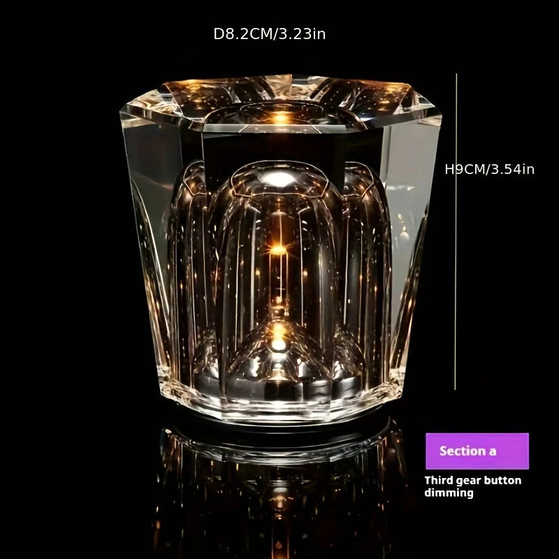 LED Table Lamp USB Rechargeable Cordless Stepless Dimming Warm White